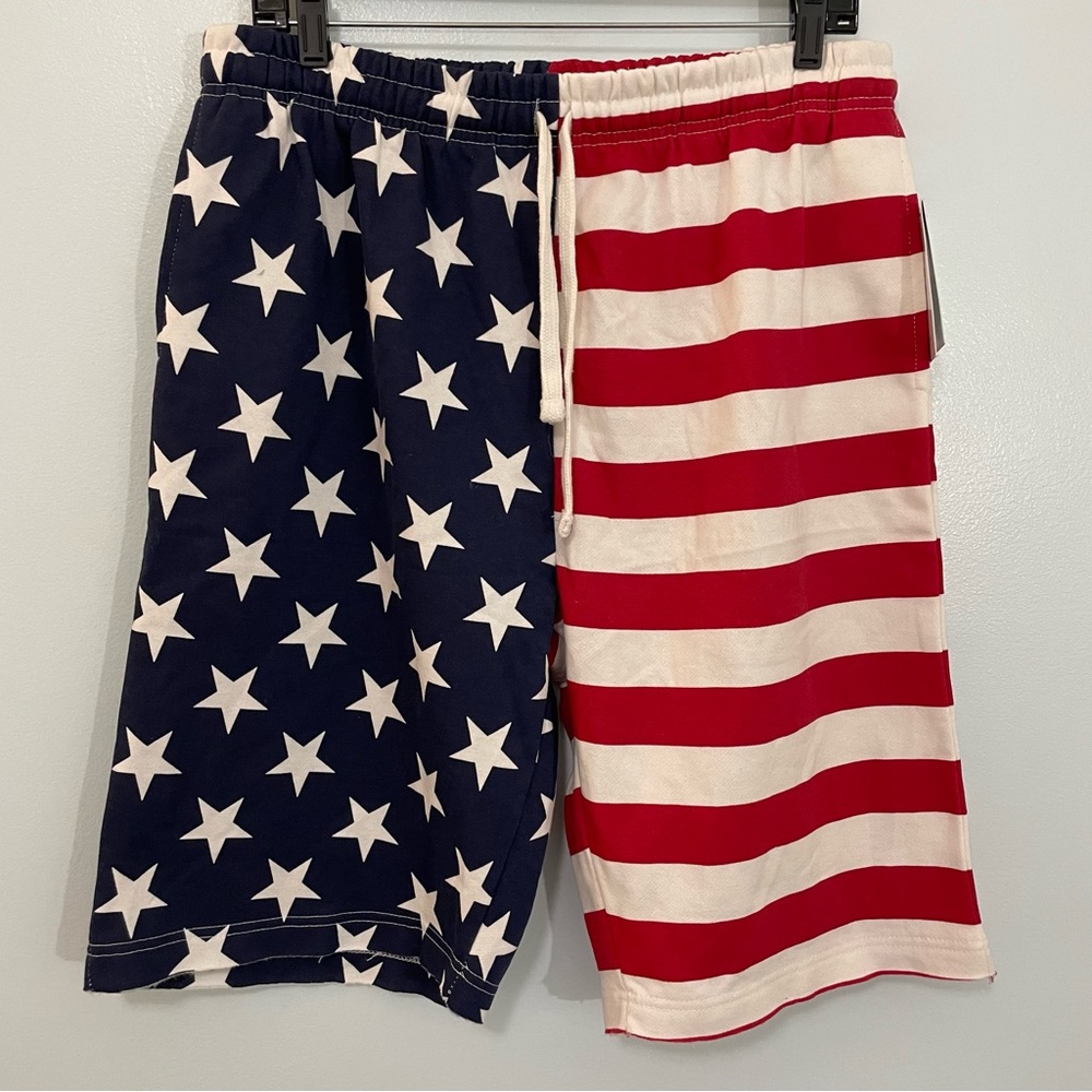 Exist Swim NWT American Flag Cotton Blend Shorts Size L